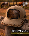 Gorra Vaquera Western Placa Grabada Estilo Rústico