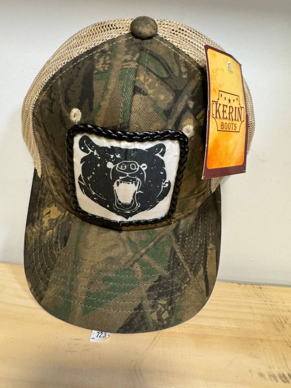 Camouflage Cap with Bear Patch