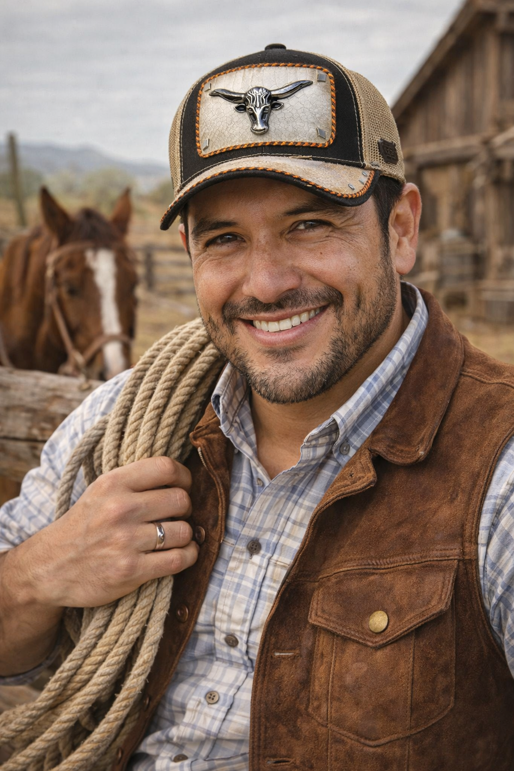 Western Longhorn Buckle Cap