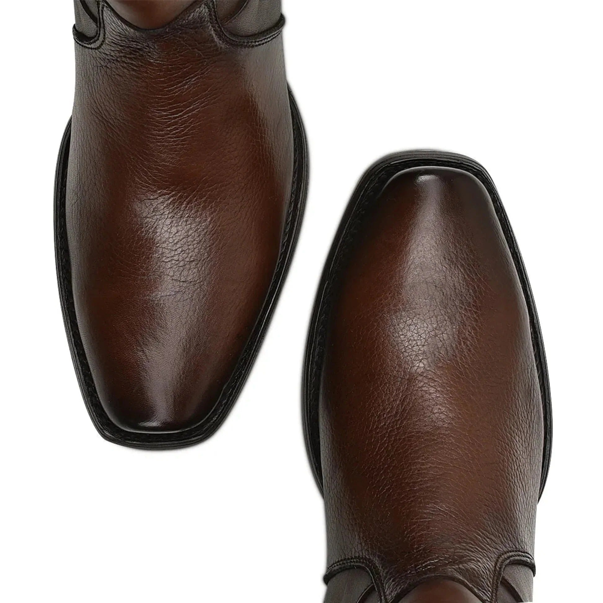 CU406 - MN Honey Zipper & Studs Narrow Square Toe