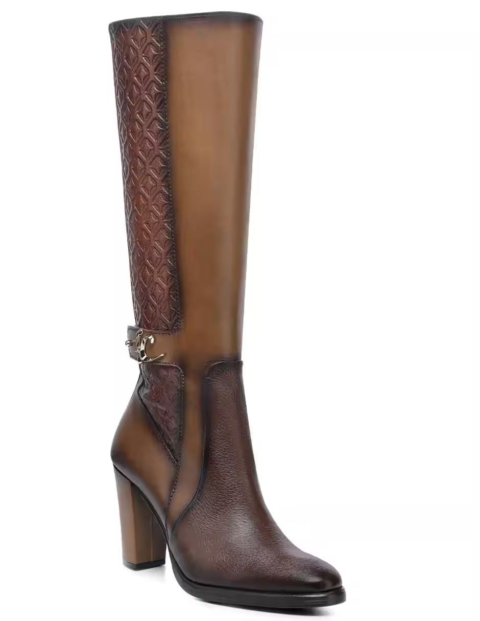 FC980 - LD HONEY DEER ZIPPER ROUND TOE