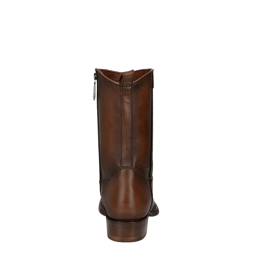 CU698 - MN Brown Caiman Laser & Woven Narrow Square Toe