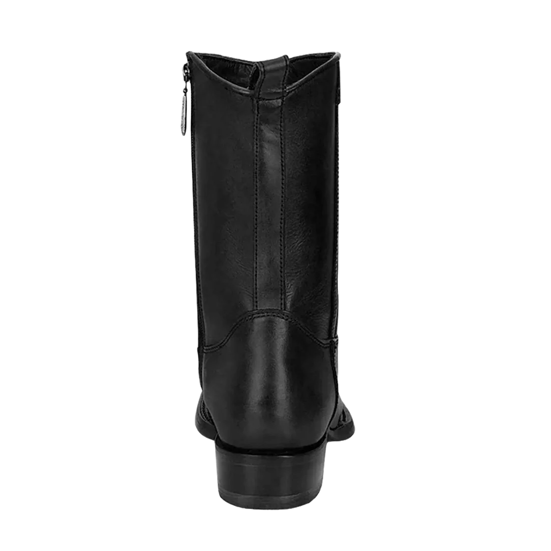 CU805 - MN Plunge Black Caiman Laser & Woven Narrow Square Toe