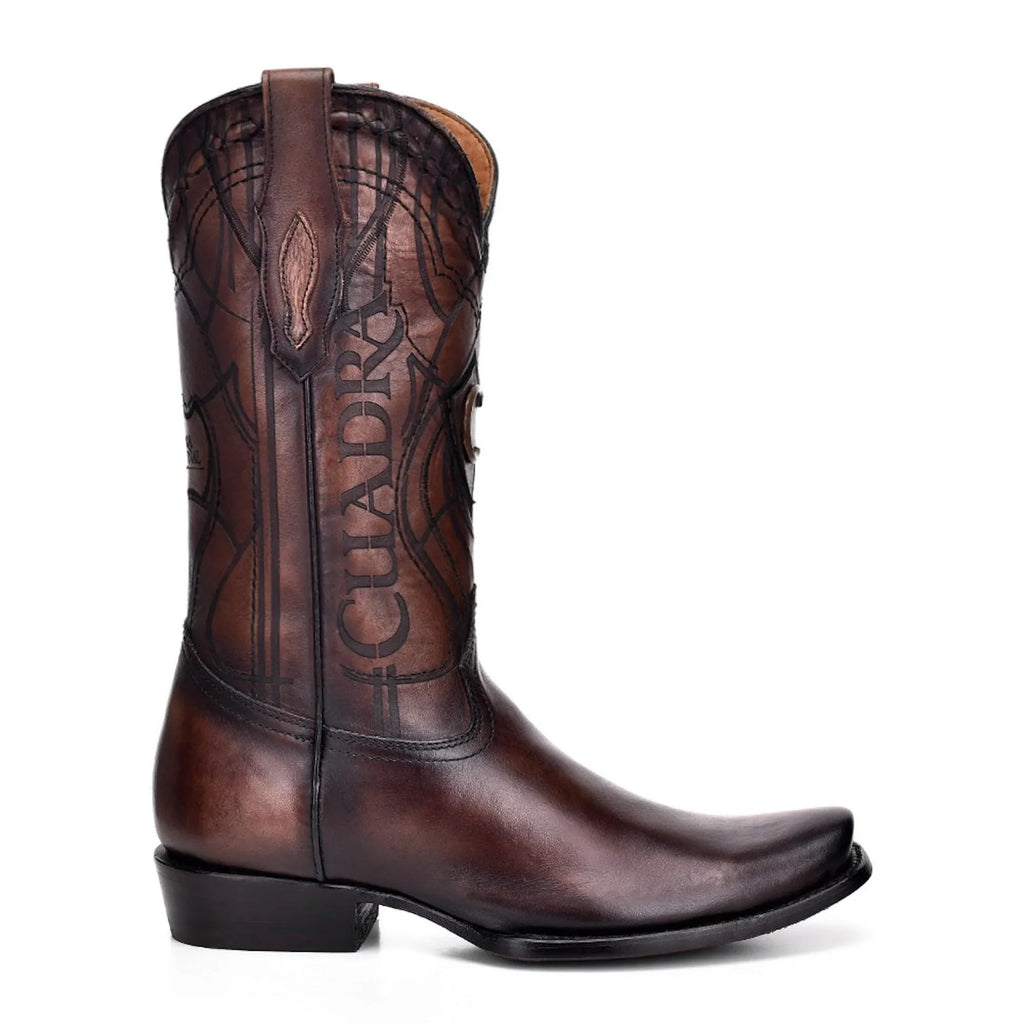 CU347 - MN Over Chestnut & Embroidery Narrow Square Toe