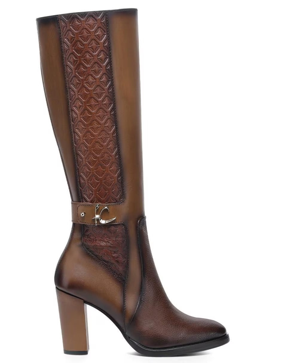 FC980 - LD HONEY DEER ZIPPER ROUND TOE