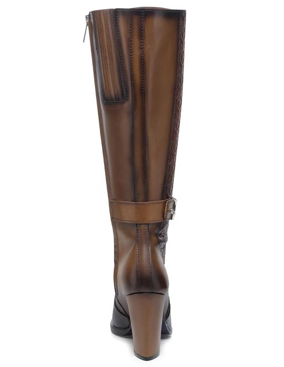 FC980 - LD HONEY DEER ZIPPER ROUND TOE