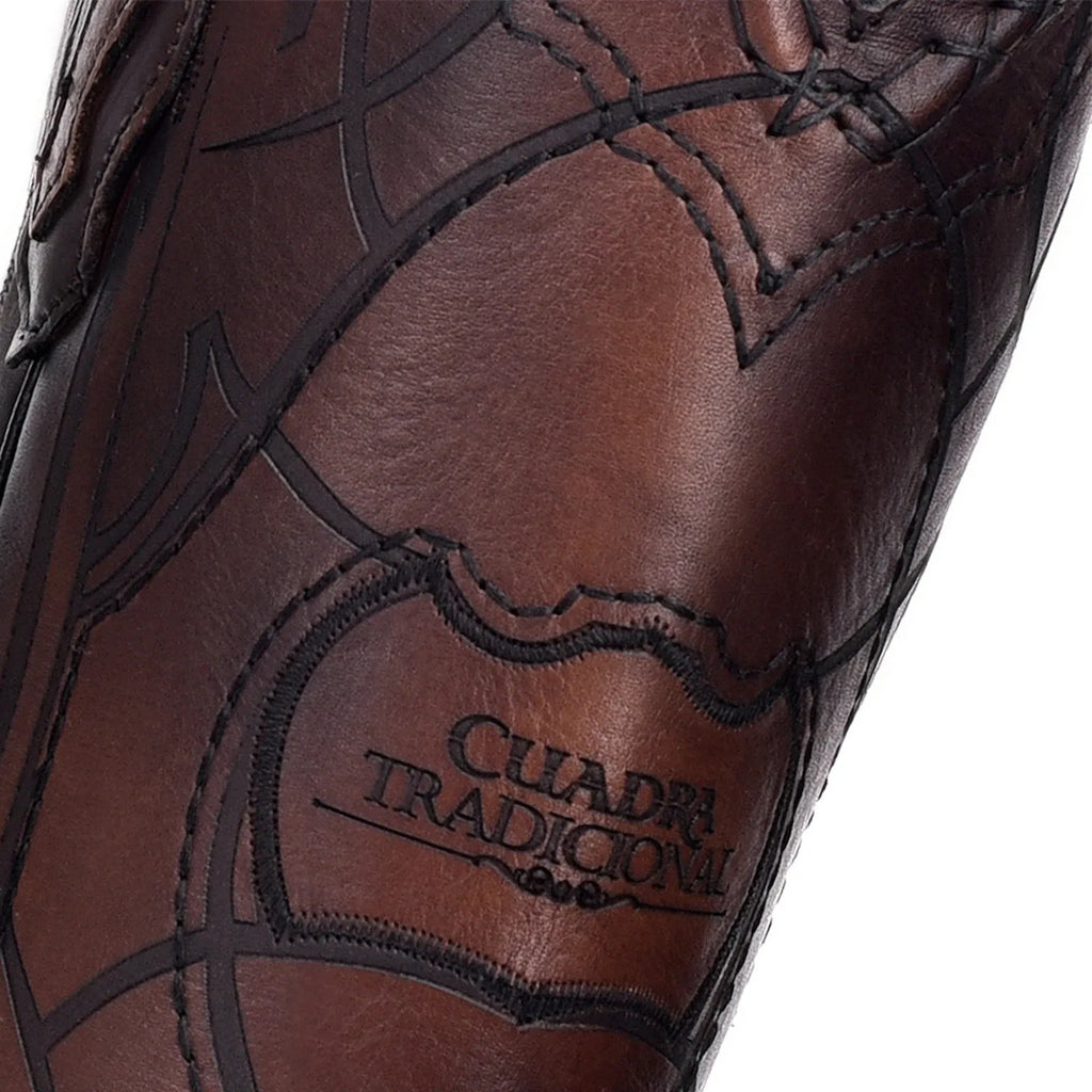 CU347 - MN Over Chestnut & Embroidery Narrow Square Toe